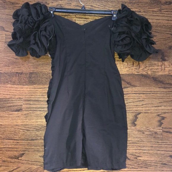 Black off shoulder dress - Picture 2 of 3